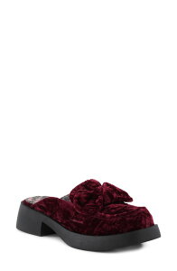 BC �t�b�g�E�F�A ���f�B�[�X �V���[�Y �p���v�X BC Footwear Flower Mule Burgundy �o�[�K���f�B