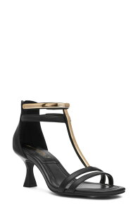 �A���N���C�� ���f�B�[�X �V���[�Y �q�[�� �T���_�� Anne Klein Juliet-Strap Sandal Black Smooth �u���b�N