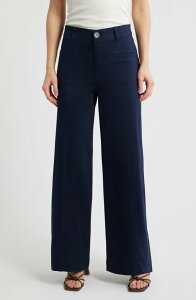 �E�B�b�g&�E�B�Y�_�� ���f�B�[�X �{�g���X ���M���X ���C�h���b�O �p���c Wit & Wisdom Skyrise Patch Pocket Wide Leg Pants Navy �l�C�r�[