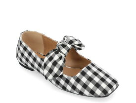 【送料無料】 ジュルネ コレクション レディース パンプス シューズ Seralinn Ballet Flat Black Plaid Print