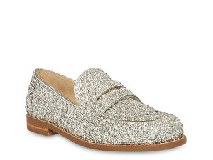 xbcBW\ fB[X V[Y Xb|E[t@[ Betsey Johnson Aron Loafer Silver Metallic Vo[