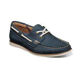 【送料無料】 フローシャイム メンズ デッキシューズ シューズ Atlantic Moc Toe Boat Shoe Navy