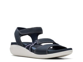 【送料無料】 クラークス レディース サンダル シューズ Glide Shore Sandal Navy