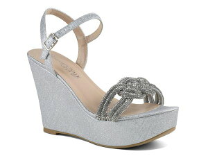 xW~EH[N fB[X V[Y T_ ~j Touch Ups by Benjamin Walk Gemini Wedge Sandal Silver Metallic Vo[