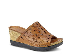 �X�v�����O�X�e�b�v ���f�B�[�X �V���[�Y �T���_�� Spring Step Fusa Wedge Sandal Camel �L������