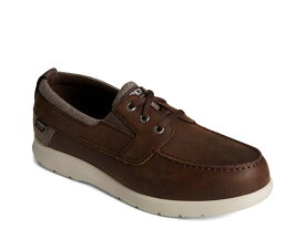 【送料無料】 スペリー メンズ デッキシューズ シューズ Bowrider Plushstep 3-Eye Boat Shoe Dark Brown