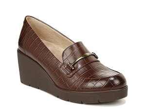 �\�E���j���g���C�U�[ ���f�B�[�X �V���[�Y �X���b�|���E���[�t�@�[ SOUL Naturalizer Achieve Wedge Loafer Dark Brown �u���E��