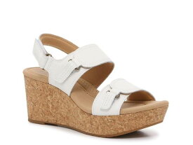 【送料無料】 クラークス レディース サンダル シューズ Rose Lane Wedge Sandal White