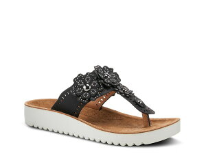 tNTX fB[X V[Y T_ Flexus by Spring Step Bayview Wedge Sandal Black ubN