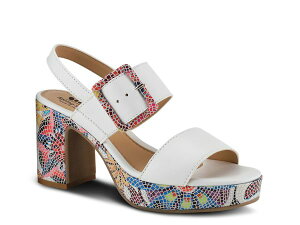 �X�v�����O�X�e�b�v ���f�B�[�X �V���[�Y �T���_�� �v���b�g�t�H�[�� Spring Step Azucar Platform Sandal White Multicolor �z���C�g