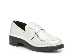 XeB[u }f fB[X V[Y Xb|E[t@[ Steve Madden Leedan Loafer Silver Metallic Vo[
