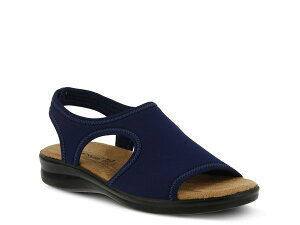 tNTX fB[X V[Y T_ Flexus by Spring Step Nyaman Flat Sandal Navy lCr[