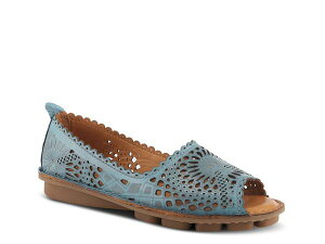 �X�v�����O�X�e�b�v ���f�B�[�X �V���[�Y �X���b�|���E���[�t�@�[ Spring Step Brandal Slip-On Blue �u���[