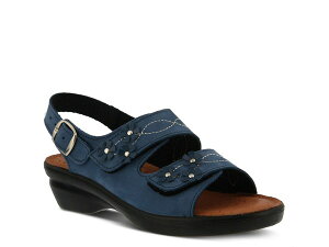 tNTX fB[X V[Y T_ Flexus by Spring Step Ceri Wedge Sandal Blue u[