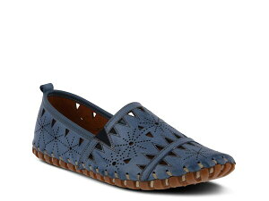 �X�v�����O�X�e�b�v ���f�B�[�X �V���[�Y �p���v�X Spring Step Fusaro Slip-On Blue �u���[