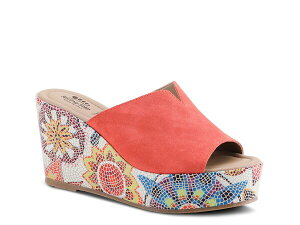 �X�v�����O�X�e�b�v ���f�B�[�X �V���[�Y �T���_�� Spring Step Laylani Wedge Sandal Coral Suede �R�[����