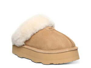 �x�A�p�E ���f�B�[�X �V���[�Y �T���_�� �v���b�g�t�H�[�� Bearpaw Retro Loki Platform Slipper Tan �^��