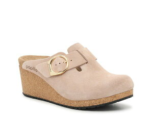 yz rPVgbN fB[X Xb|E[t@[ V[Y Papillio by Birkenstock Fanny Wedge Clog - Women's Beige Suede