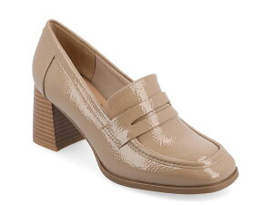 �W�����l �R���N�V���� ���f�B�[�X �V���[�Y �X���b�|���E���[�t�@�[ Journee Collection Malleah Loafer Pump Taupe Patent �g�[�v