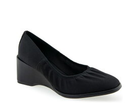 【送料無料】 エアロソールズ レディース パンプス シューズ Airlie Wedge Pump Black Suede