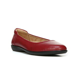 �i�`�����C�U�[ ���f�B�[�X �V���[�Y �p���v�X Naturalizer Flexy Ballet Flat Red Leather ���b�h