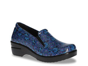 C[W[Xg[g fB[X V[Y Xb|E[t@[ Easy Works by Easy Street Leeza Slip-On Blue Prints u[