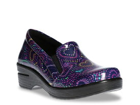 イージーストリート レディース シューズ スリッポン・ローファー Easy Works by Easy Street Leeza Slip-On Purple/Multicolor パープル