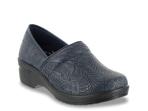 C[W[Xg[g fB[X V[Y Xb|E[t@[ Easy Works by Easy Street Lyndee Slip-On Navy Floral Embossed