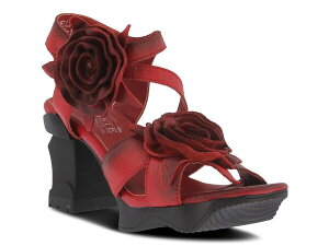 �X�v�����O�X�e�b�v ���f�B�[�X �V���[�Y �T���_�� �v���b�g�t�H�[�� L'Artiste by Spring Step Shelly Platform Sandal Red ���b�h