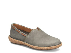 �{�[�� ���f�B�[�X �V���[�Y �X���b�|���E���[�t�@�[ Born Naya Slip-On Grey �O���[