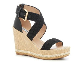 【送料無料】 スティーブ マデン レディース サンダル シューズ Cali Wedge Sandal Black/Tan