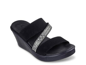 【送料無料】 スケッチャーズ レディース サンダル シューズ Cali Rumble On Social Glam Wedge Sandal Black