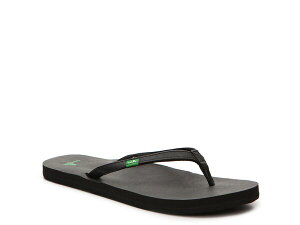 �T�k�[�N ���f�B�[�X �V���[�Y �T���_�� Sanuk Yoga Joy Flip Flop Black �u���b�N