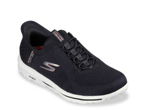XPb`[Y fB[X V[Y Xj[J[ Skechers Hands Free Slip-ins GO WALK Travel Milan Slip-On Sneaker - Women's Black/Pink ubN