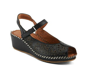 �X�v�����O�X�e�b�v ���f�B�[�X �V���[�Y �T���_�� Spring Step Santonio Wedge Sandal Black �u���b�N
