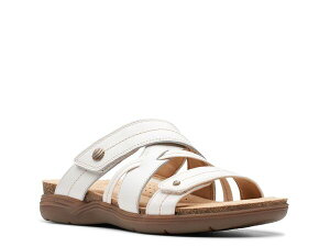 N[NX fB[X V[Y T_ White Clarks April Willow Sandal
