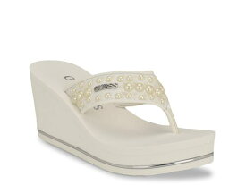 【送料無料】 ゲス レディース サンダル シューズ Silus Wedge Sandal White