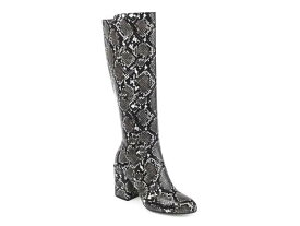 ジュルネ コレクション レディース ブーツ・レインブーツ シューズ Tavia Wide Calf Boot Black/White Snake Print