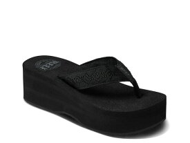 【送料無料】 リーフ レディース サンダル シューズ Sandy Hi Wedge Sandal Black