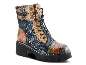 �X�v�����O�X�e�b�v ���f�B�[�X �V���[�Y �u�[�c�E���C���u�[�c L'Artiste by Spring Step Limitless Bootie Tan Multicolor �^��