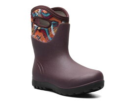 【送料無料】 ボグス レディース ブーツ・レインブーツ シューズ Neo-Classic Mid Glossy Rain Boot Red Abstract Print