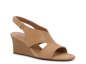 N[NX fB[X V[Y T_ Clarks Kyarra Aster Wedge Sandal Tan ^