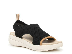 �n�b�V���p�s�[ ���f�B�[�X �V���[�Y �T���_�� Hush Puppies Breathe Wedge Sandal Black �u���b�N