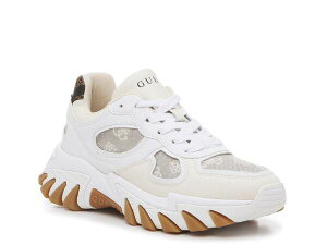 QX fB[X V[Y Xj[J[ Guess Norina Sneaker - Women's White/Taupe zCg