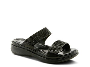 tNTX fB[X V[Y T_ Flexus by Spring Step Bling Sandal Black ubN