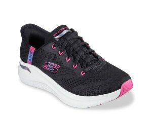 XPb`[Y fB[X V[Y Xj[J[ Skechers Slip-insR Arch FitR 2.0 Easy Chic Sneaker - Women's Black/Pink ubN