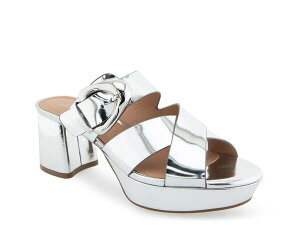 �G�A���\�[���Y ���f�B�[�X �V���[�Y �T���_�� �v���b�g�t�H�[�� Aerosoles Collin Platform Sandal Silver Metallic Synthetic �V���o�[