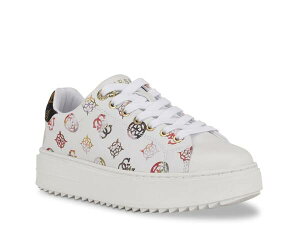 QX fB[X V[Y Xj[J[ vbgtH[ Guess Denesa Platform Sneaker White/Multicolor zCg