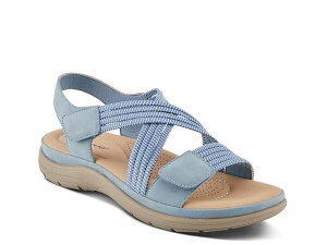 tNTX fB[X V[Y T_ Flexus by Spring Step Crossbeam Wedge Sandal Blue u[
