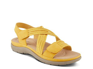tNTX fB[X V[Y T_ Flexus by Spring Step Crossbeam Wedge Sandal Yellow CG[